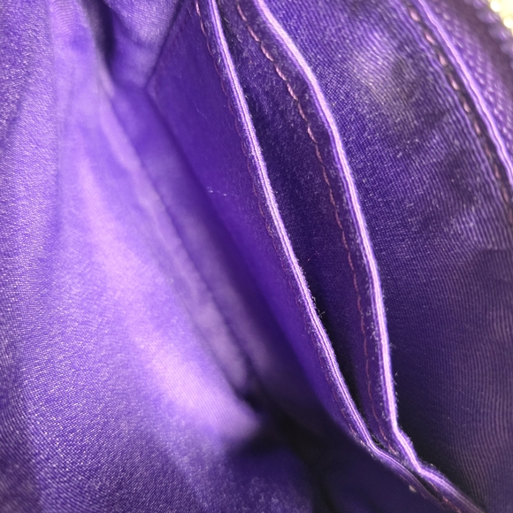 NWT Authentic Coach Purple Floral Corner Zip Wristlet - Picture 4 of 7